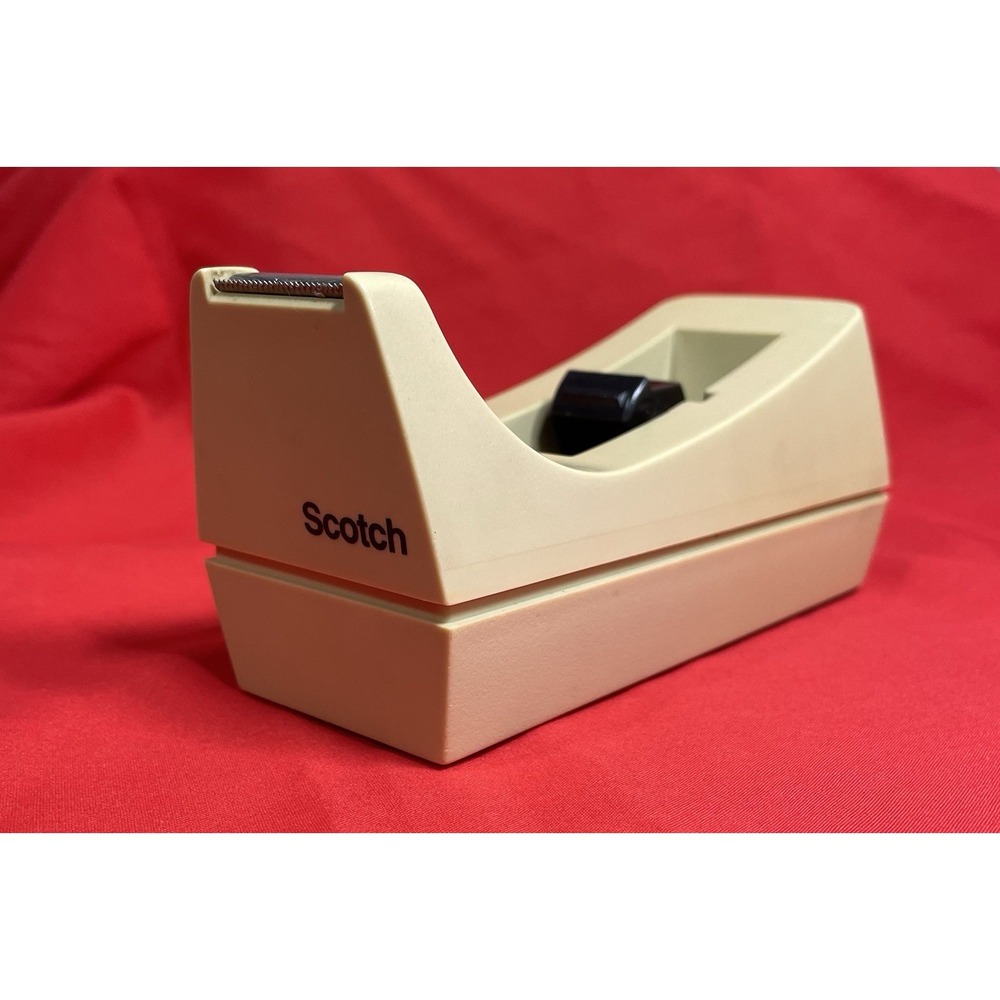 Scotch - Vintage Rare Tape Desk Dispenser M Sand Weighted Retro C38 3M